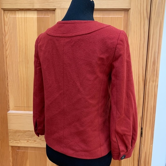 J. Crew Orange/Red Buttons Jacket, S. - Picture 7 of 7